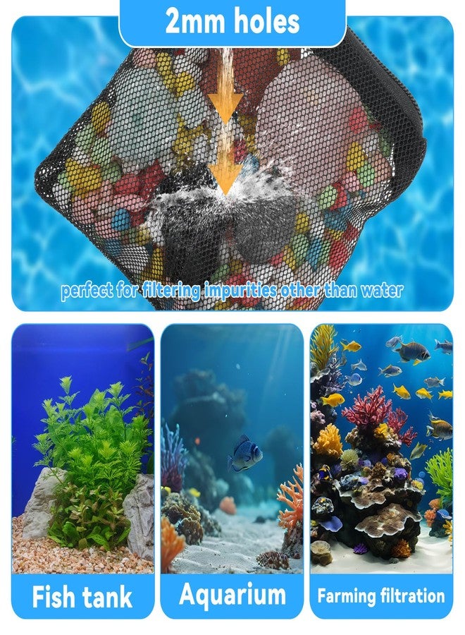 Bruislard 10Pcs Mini Fish Tank Filter Media Bags for Aquarium, Fish Tank Fine Mesh Bag with Plastic Zipper, Reusable Bag for Bio Activated Carbon Filterstones(4" x 4") - Image 4